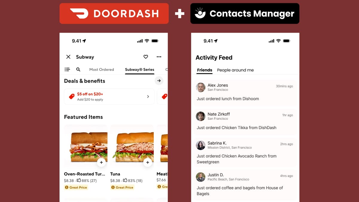 Friends Activity Feed Example